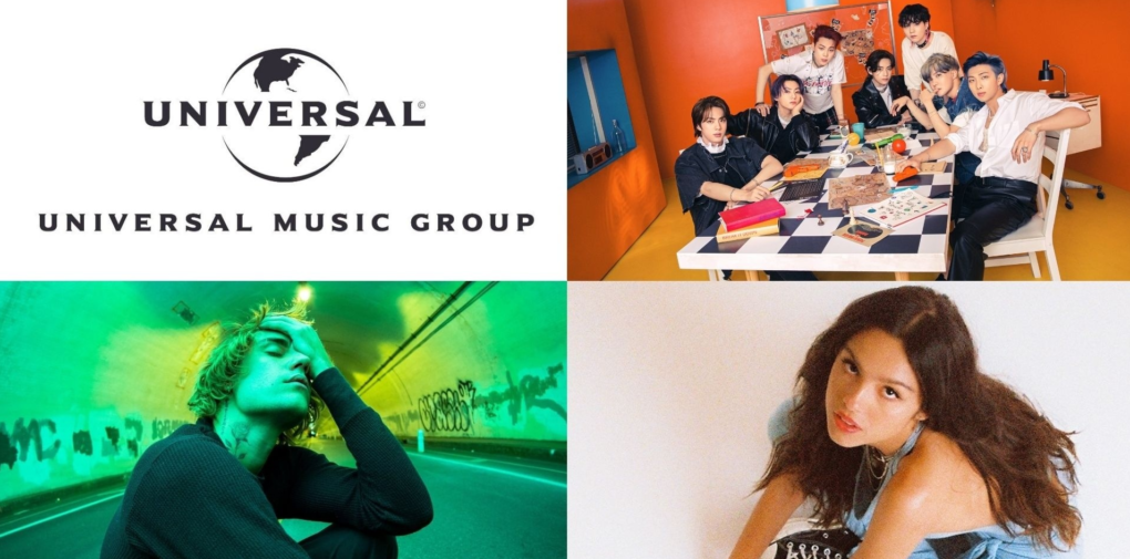 BTS, Justin Bieber, and Olivia Rodrigo are Universal Music Group's